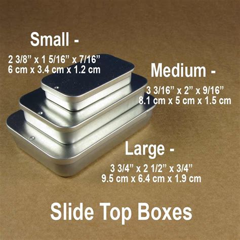 silver slide top metal tin boxes|Amazon.com: Slide Top Tins.